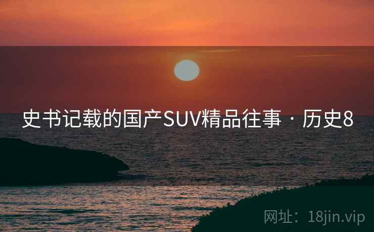 史书记载的国产SUV精品往事 · 历史8